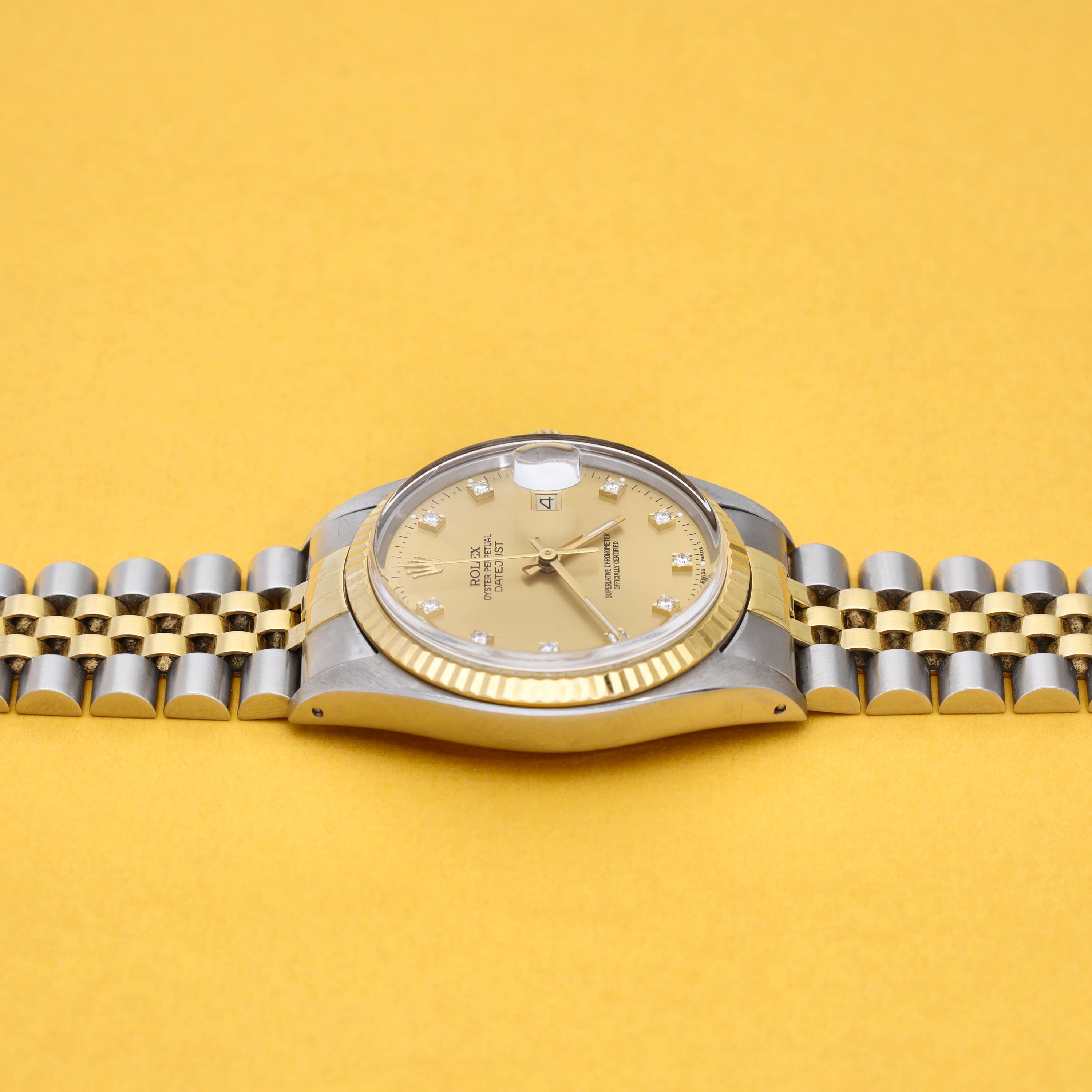 Rolex Datejust Ref. 16013 Champagne Diamond Dial