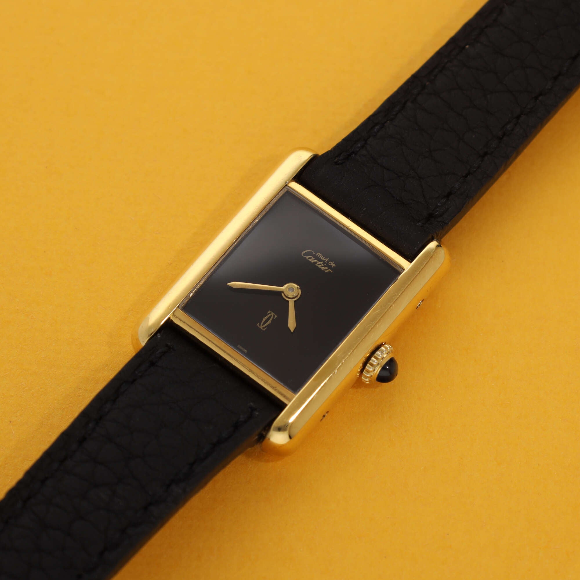 Cartier Tank Must Ladies Handwound Black Dial