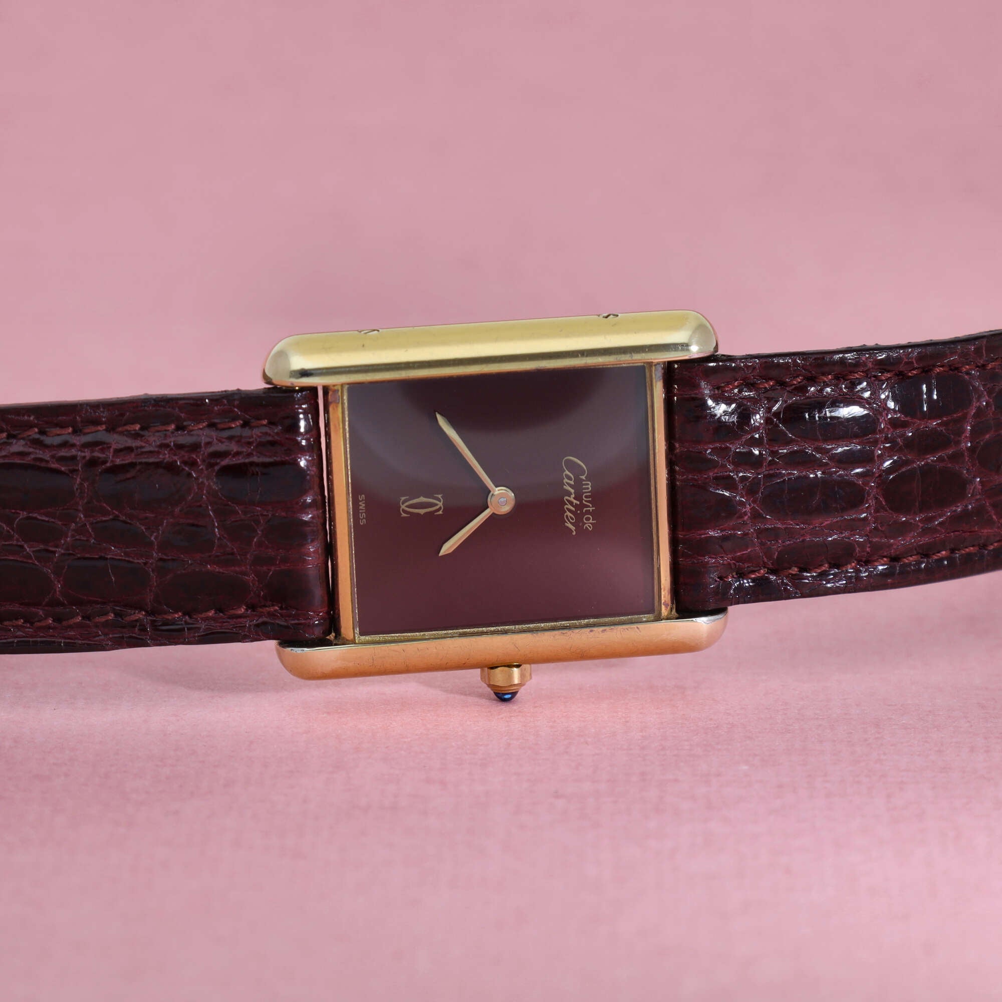 Cartier Must Tank Ref. 6-81006 Burgundy Dial