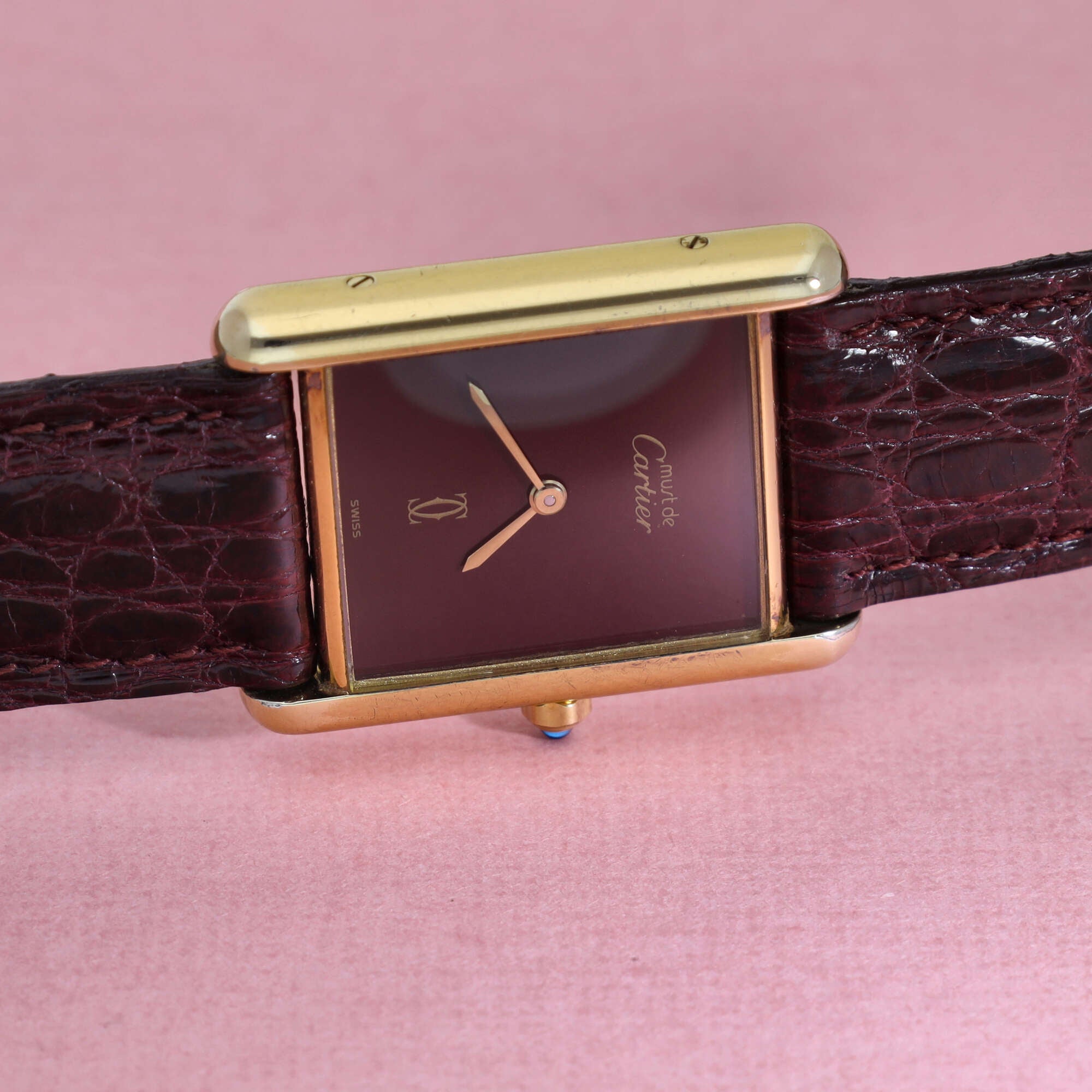 Cartier Must Tank Ref. 6-81006 Burgundy Dial