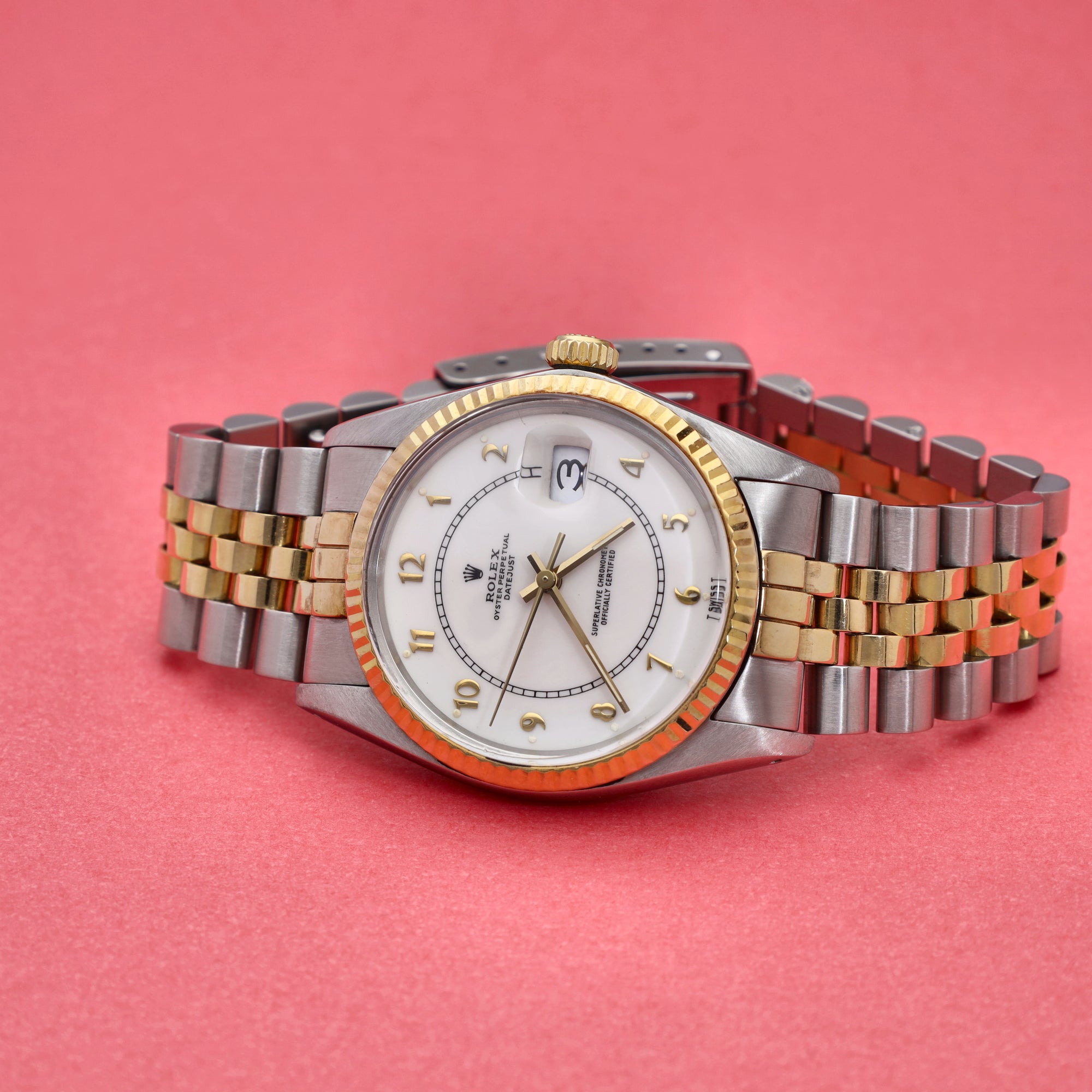 Rolex Datejust Ref. 16013 White Boiler Gauge Dial