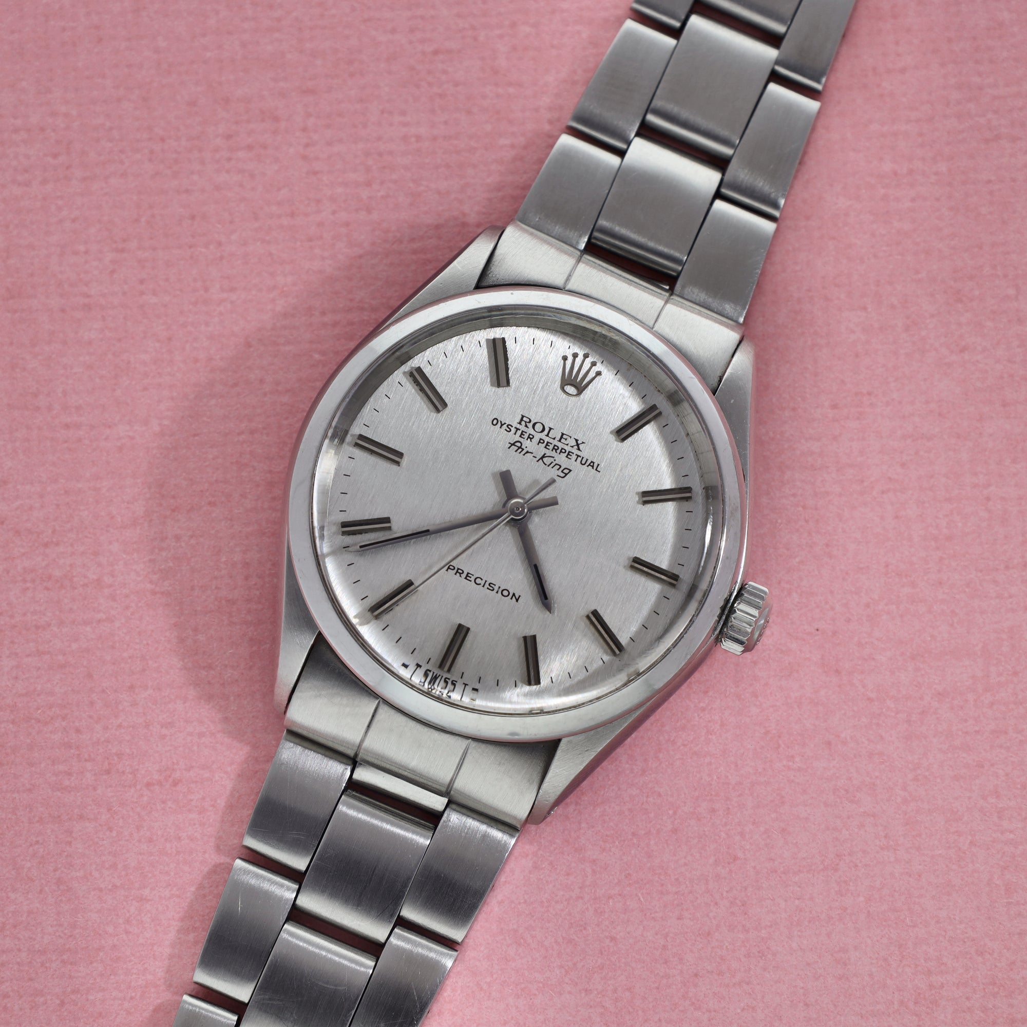 Rolex Air-King Ref. 5500 Vertical Brush Silver Dial