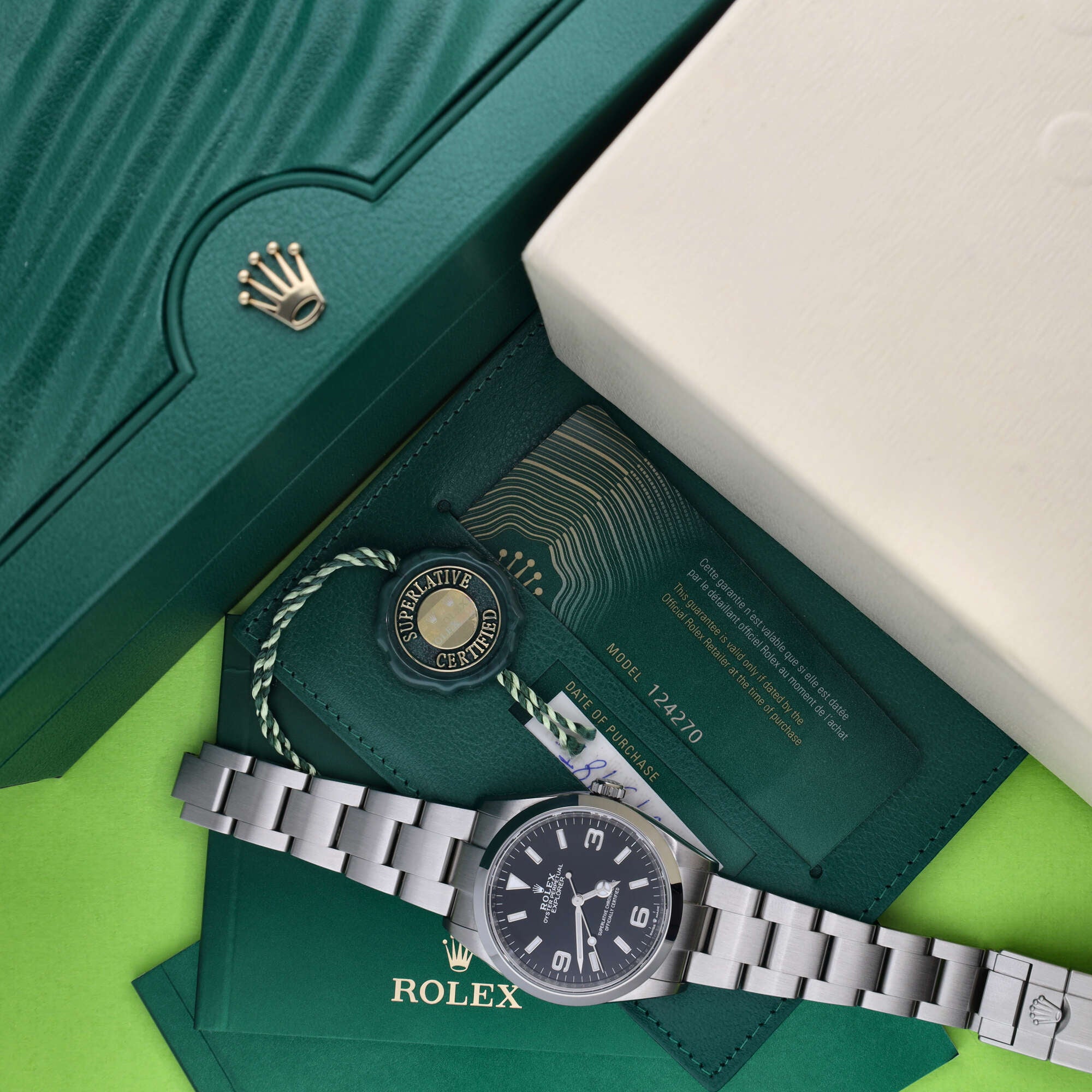 Rolex Explorer Ref. 124270 Box and Papers