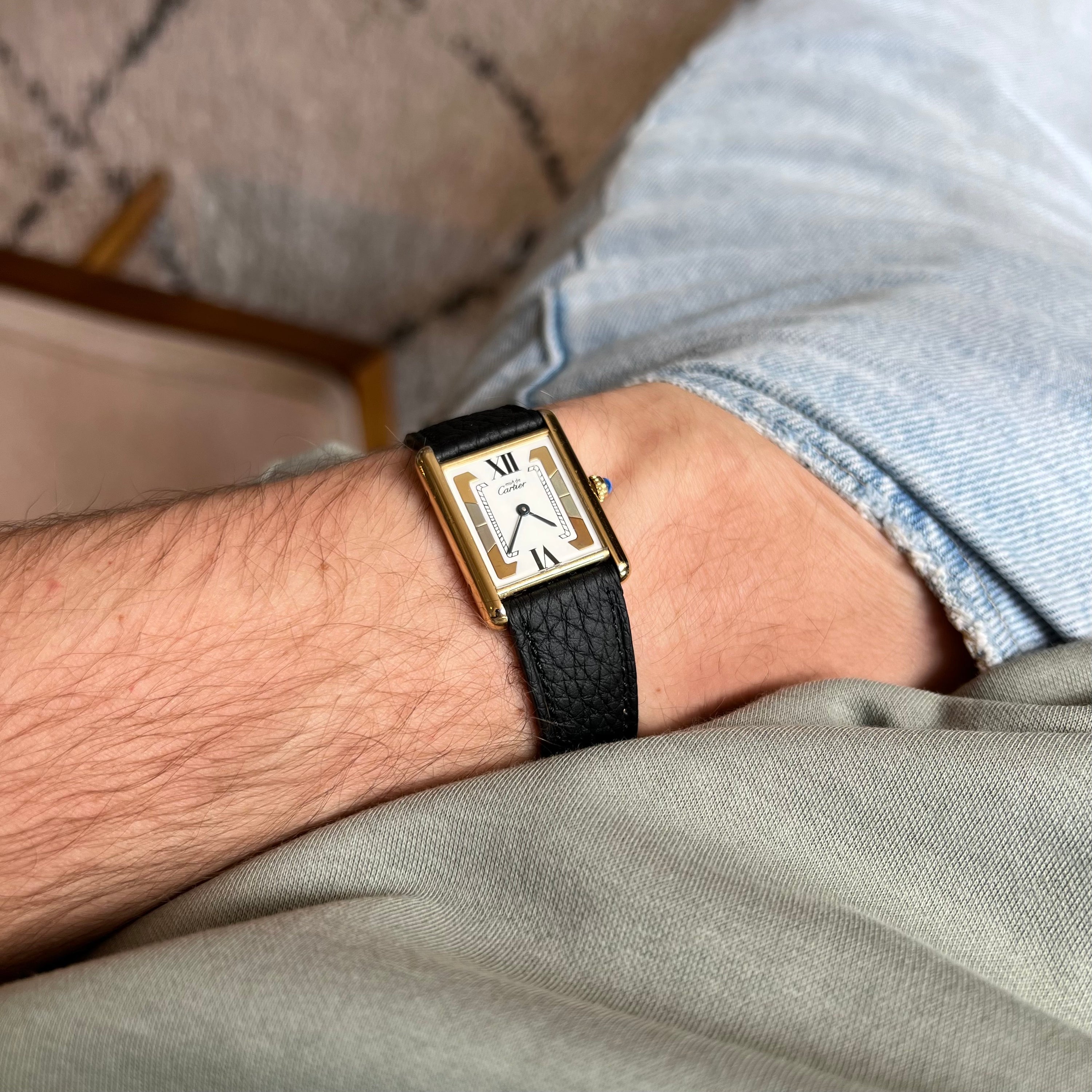 Cartier Must Tank Ref. 590005 White Trinity Dial